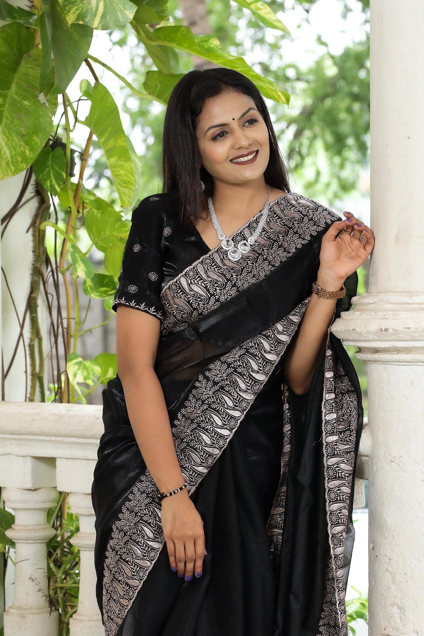 Soft burberry Silk Saree