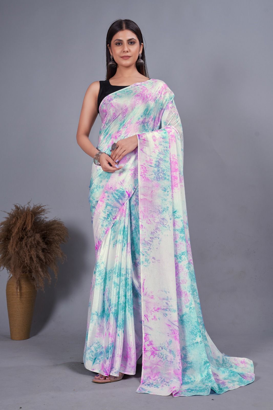 Nylon Chiffon Saree