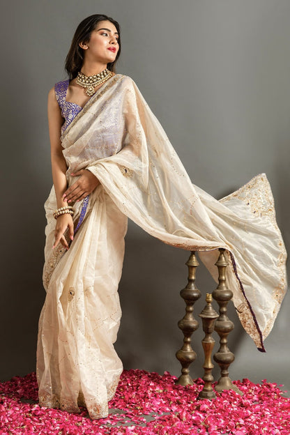 Jimmy Chu Embroidery Saree