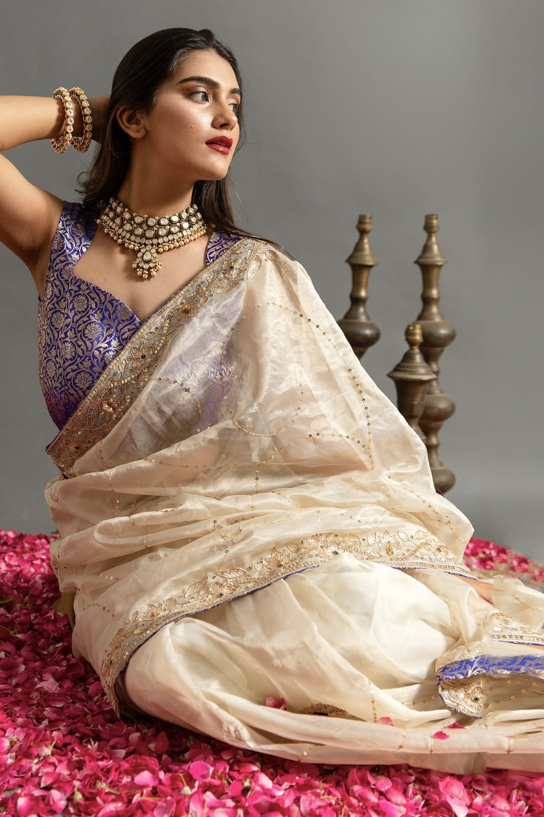 Jimmy Chu Embroidery Saree