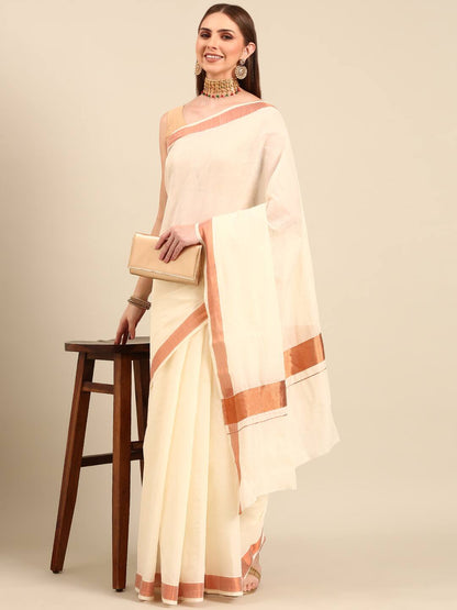 Cotton Zari Woven Saree