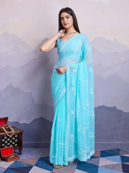 Simmer Chiffon  Saree