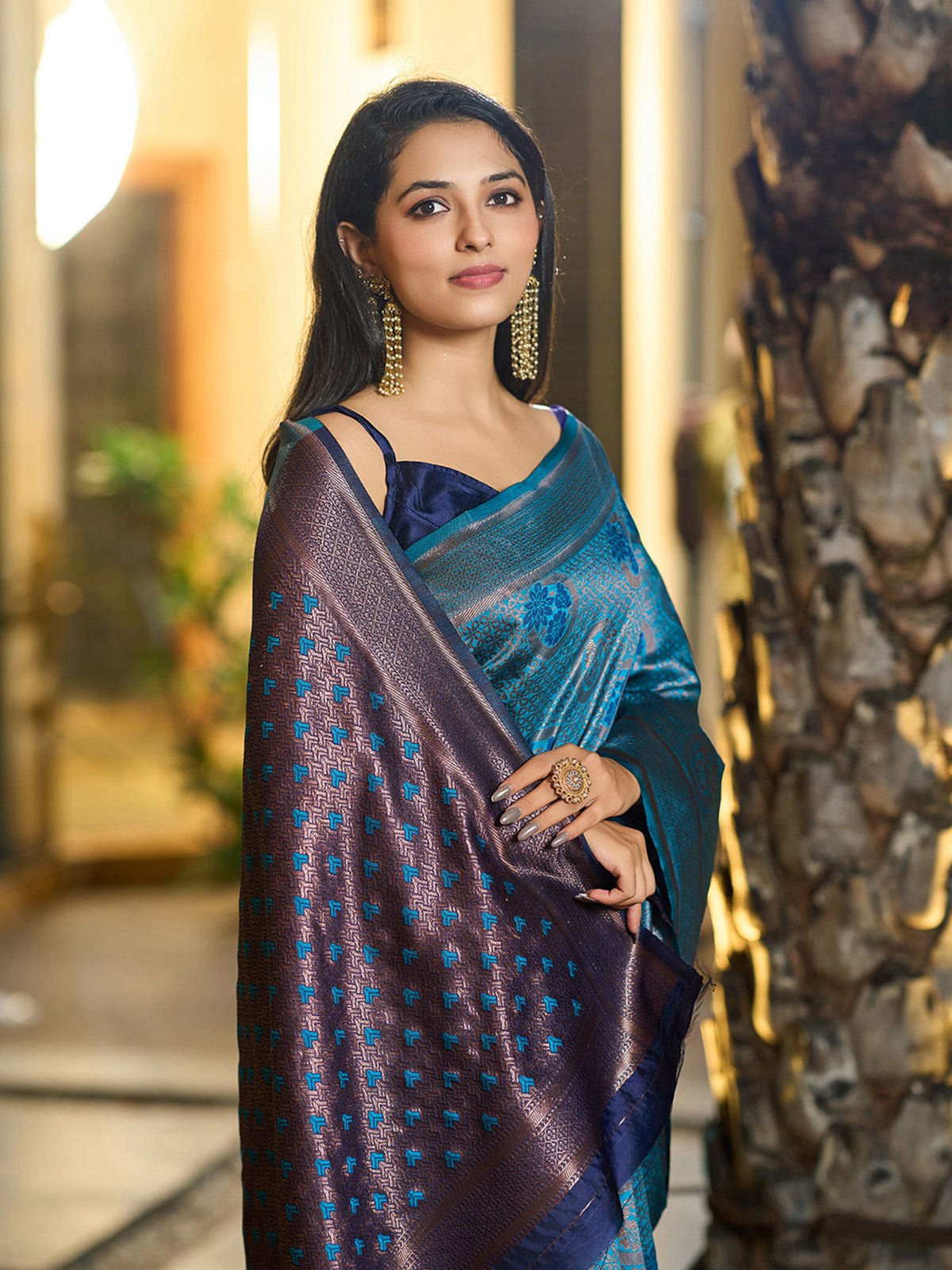 Woven Banarasi Jacquard Saree