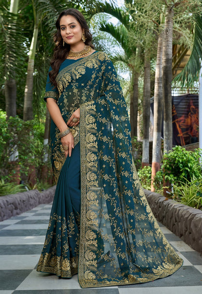 Blue Shipra Saree