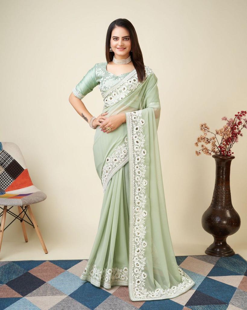 Faux Georgette Saree