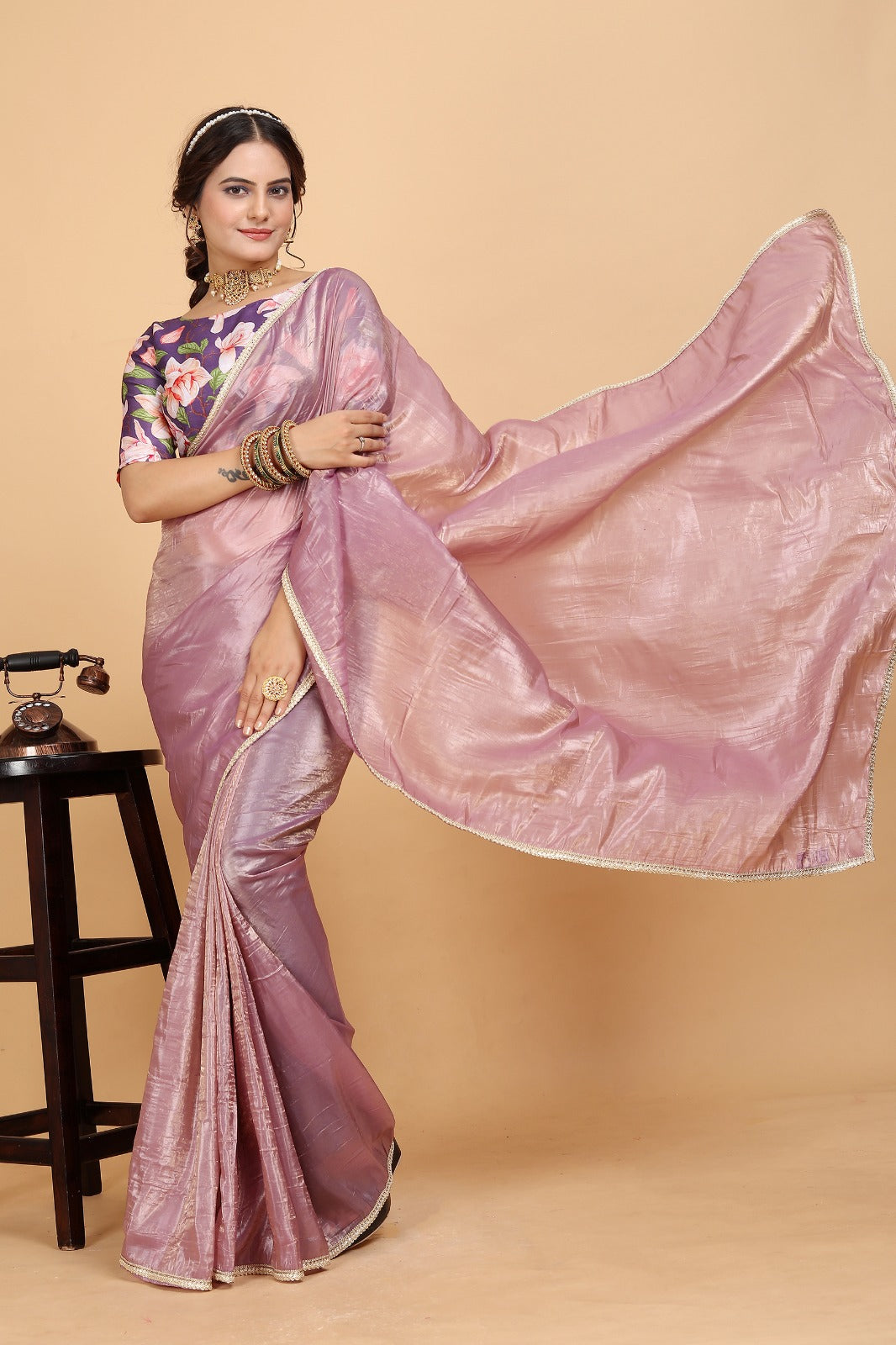 Crush Two Tone Saree