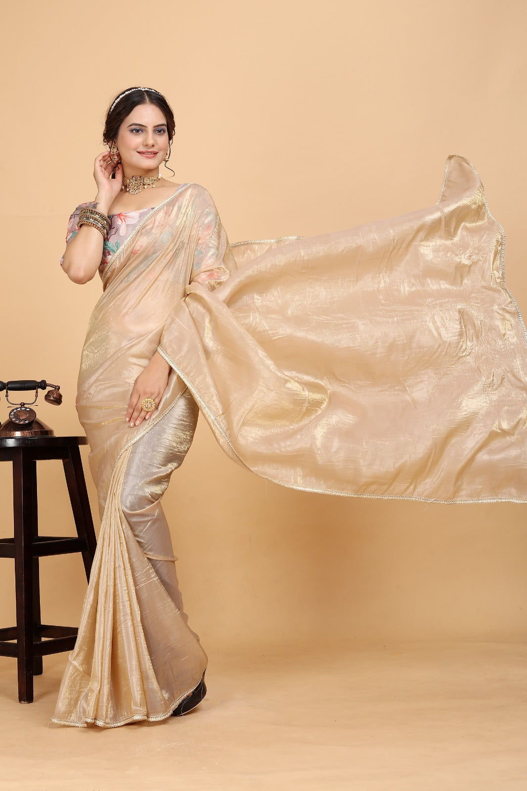 Crush Two Tone Saree