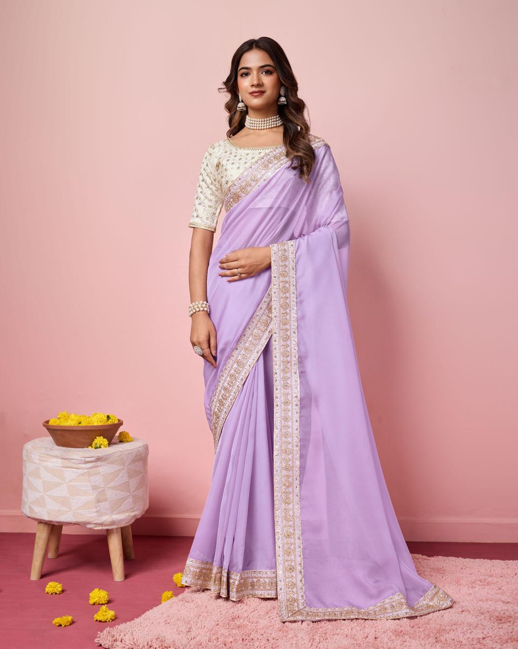 Soft Taby Silk Organza Saree