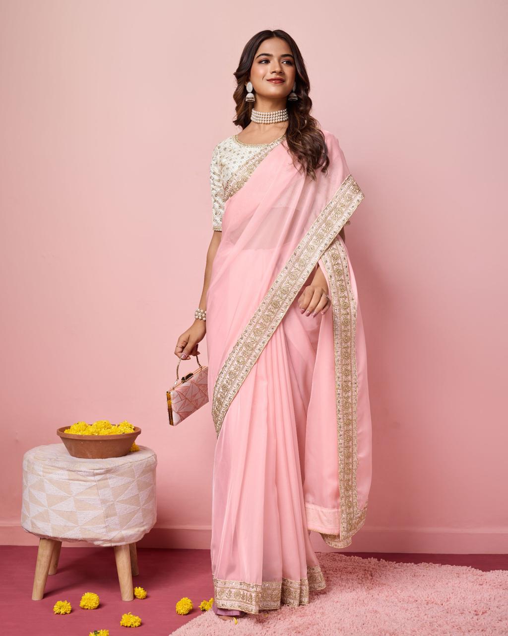 Soft Taby Silk Organza Saree