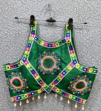 Green Silk Mirror Work Blouse
