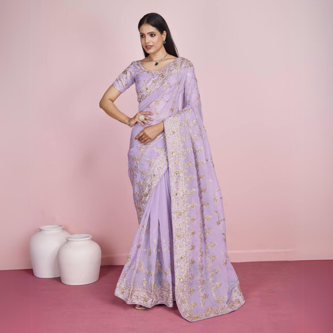 Soft Taby Silk Organza Saree