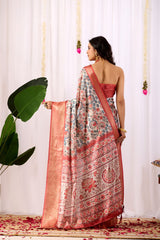 Aarohi Soft Lichu Silk Saree