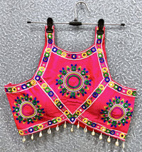 Pink Silk Mirror Work Blouse
