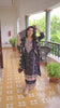 Black Embroidery Sequin Work Chinon Silk Suit