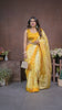 Yellow Sibori Work Soft Satin Silk Saree