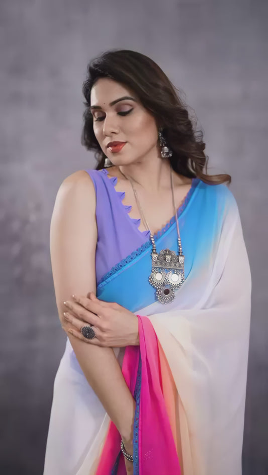 woman-multicolor-saree-blue-blouse-indoor-plants-window