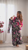 Black Floral Printed Organza Silk Suit