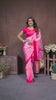 Dark Pink Sibori Work Soft Satin Silk Saree
